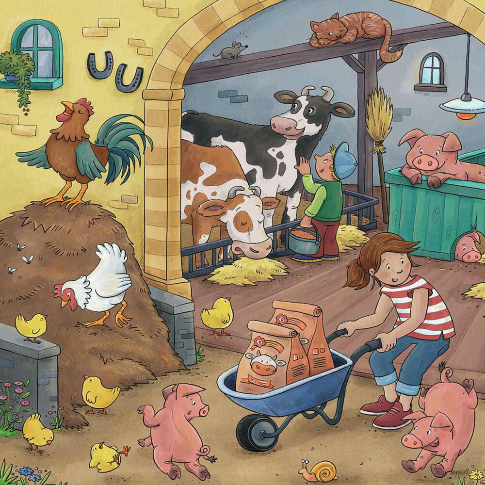 Ravensburger children's puzzle Lots going on on the farm, puzzle, 3x49 pieces, 05078
