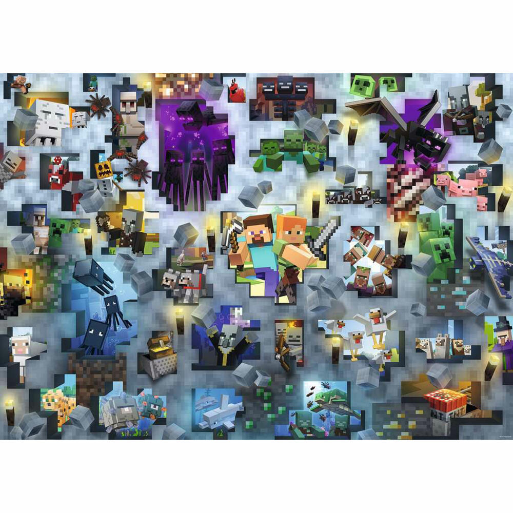Ravensburger Puzzle Minecraft Mobs, Erwachsenenpuzzle, 1000 Teile, 17188