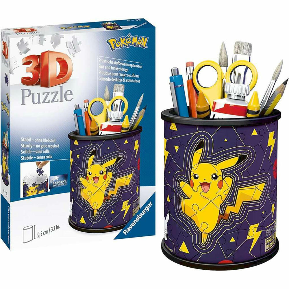 Ravensburger 3D Puzzle Utensilo - Pokémon, three-dimensional puzzle, 54 pieces, 11257