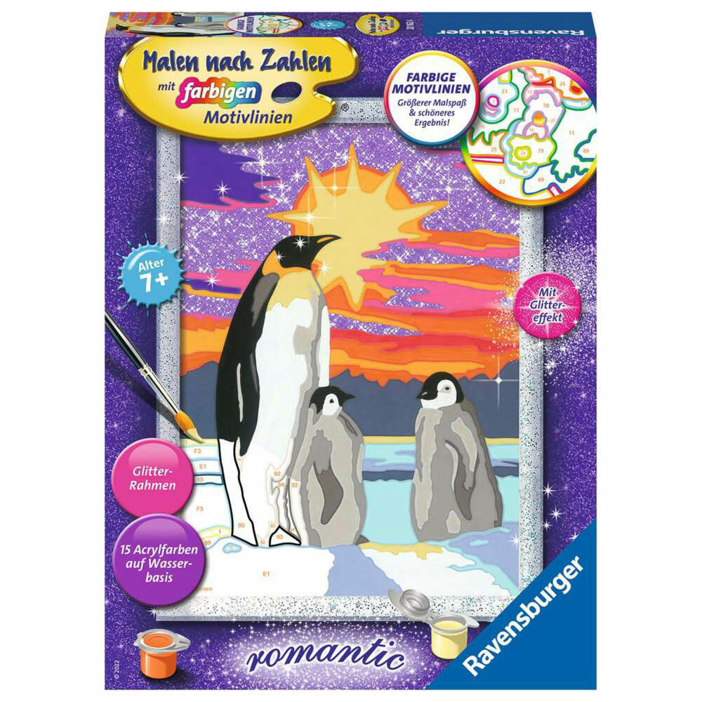 Ravensburger Malen nach Zahlen Pinguinliebe, Mal-Set für Kinder, 20162