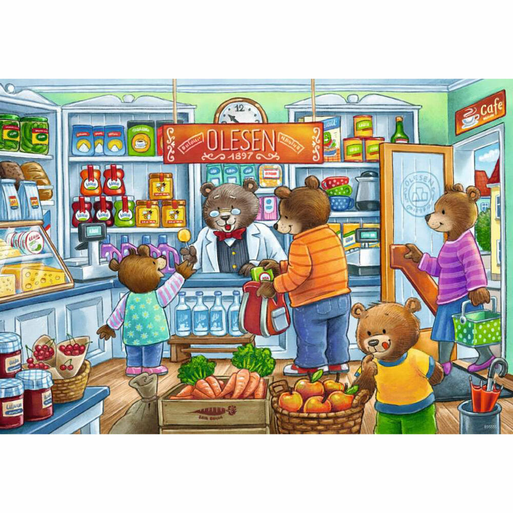 Ravensburger children's puzzle Come, let's go shopping, puzzle, 2x12 pieces, 05076