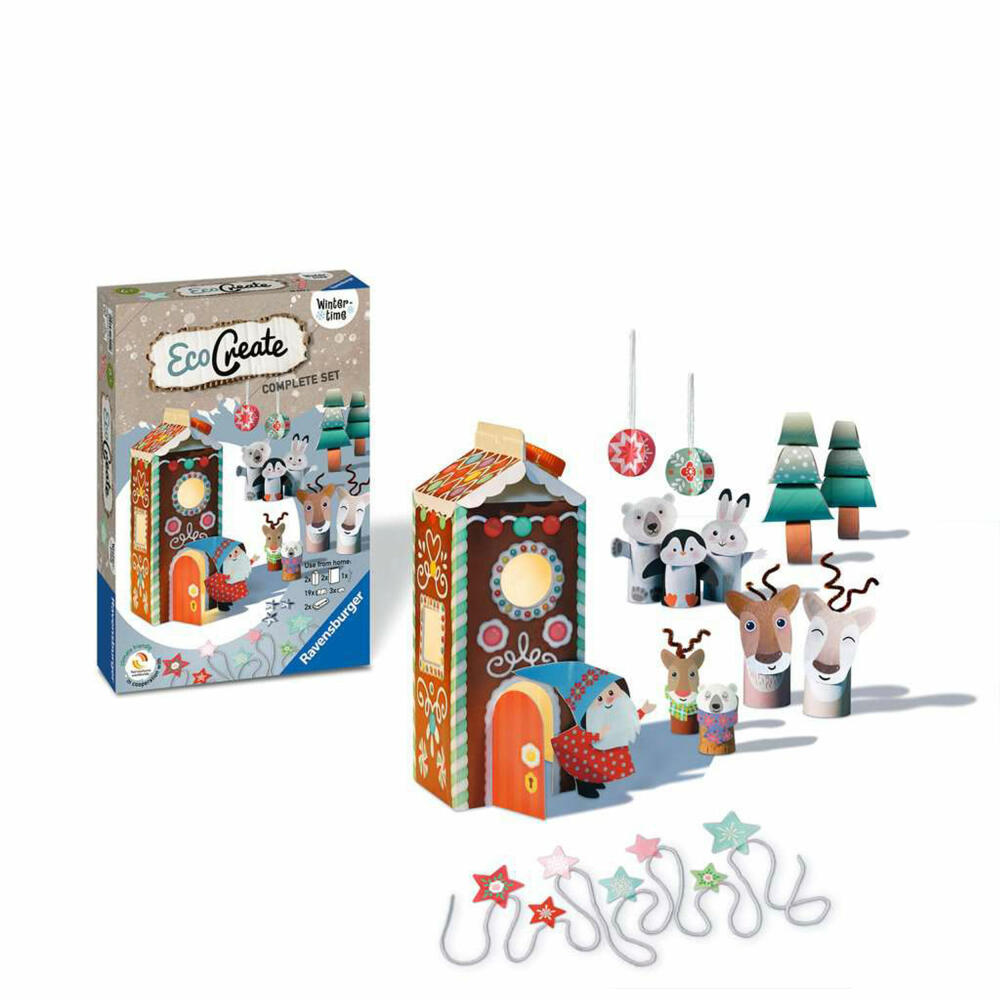 Ravensburger Bastelset Eco Create Midi Wintertime, Kreativset, 18442