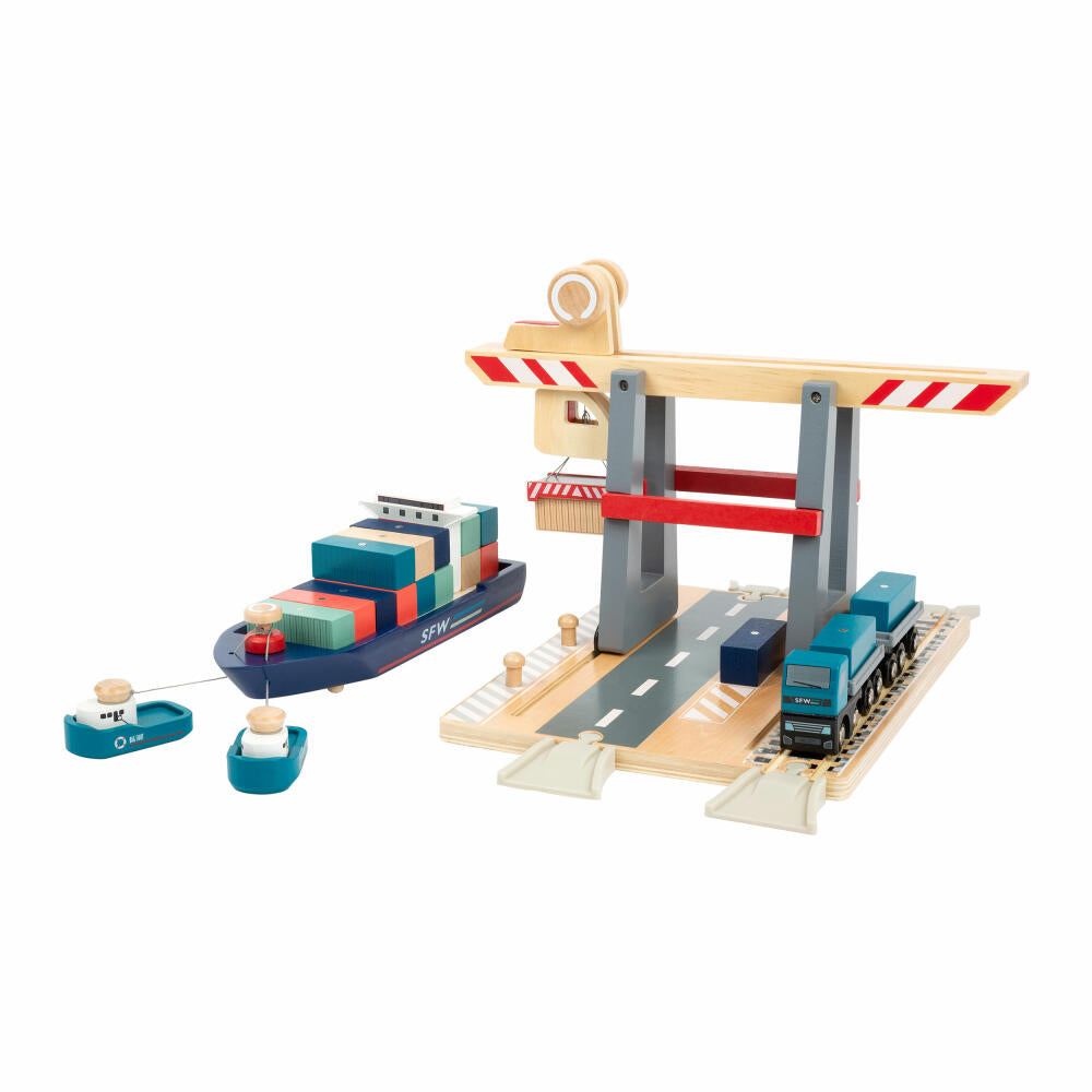 small foot world Container Terminal mit Zubehör