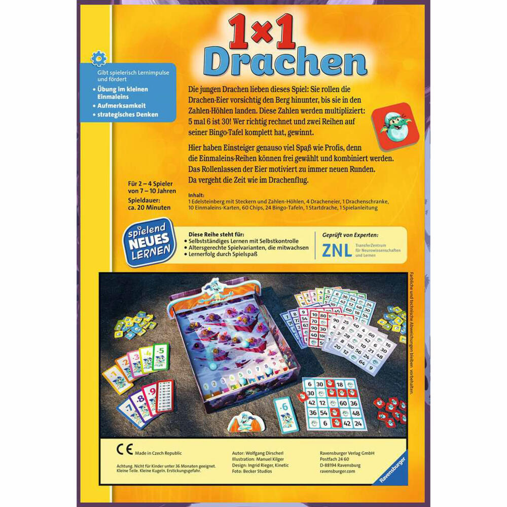 Ravensburger Lernspiel 1x1 Drachen, für Kinder ab 7 Jahren, 24976