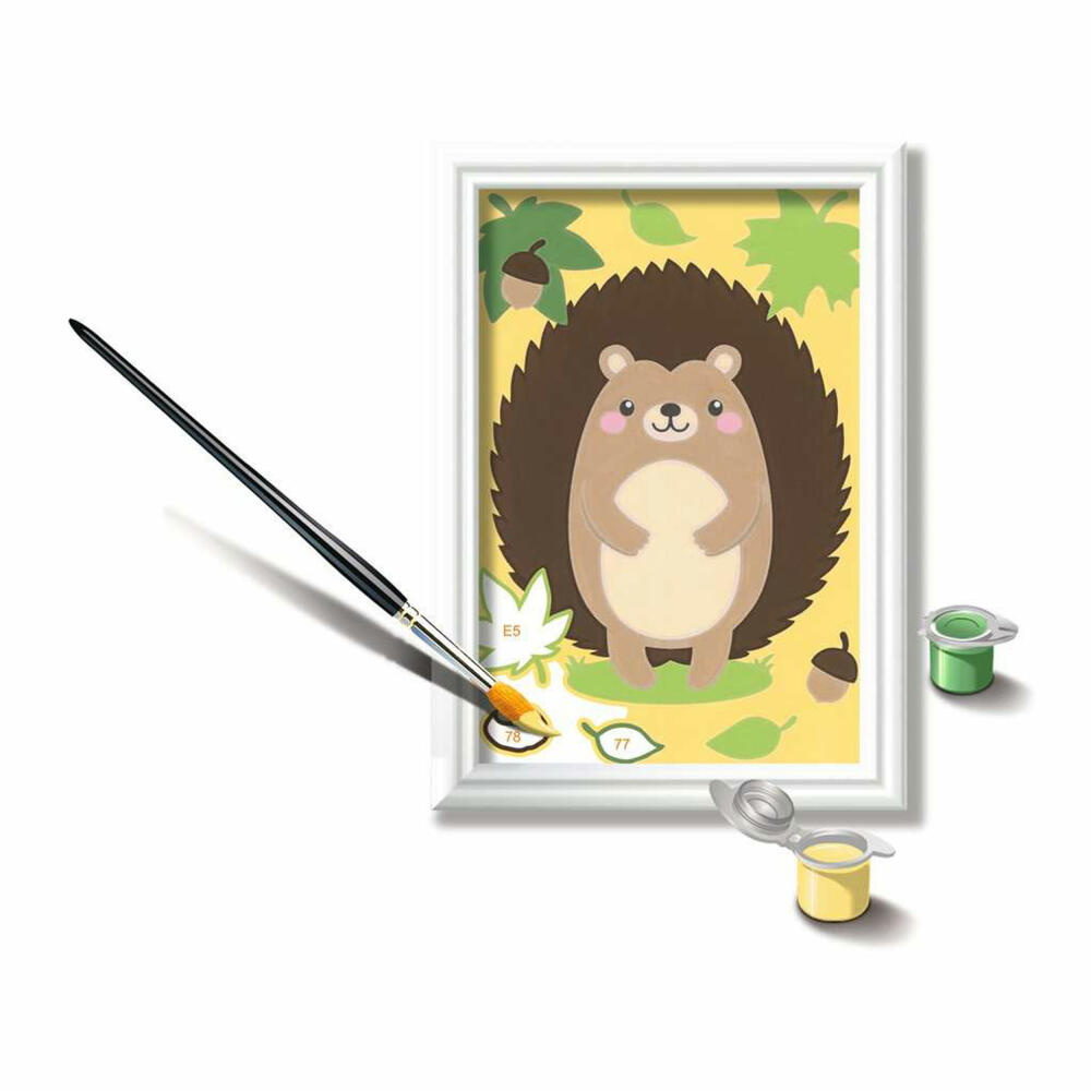 Ravensburger Paint by Numbers Little Hedgehog, Painting Set for Children, 20157