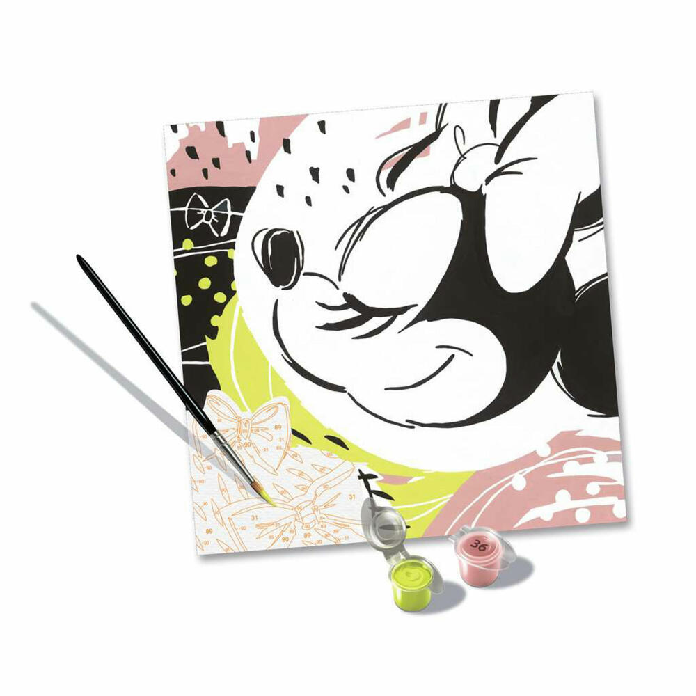 Ravensburger Malen nach Zahlen Timeless Minnie, Malvorlagen-Set mit Zubehör, 20126