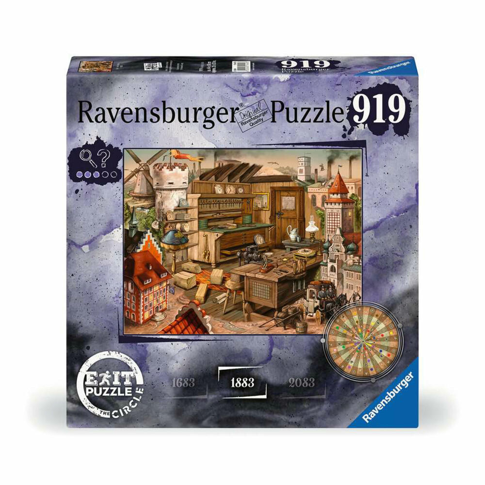 Ravensburger Exit The Circle Puzzle Anno 1883, 919 Teile, Erwachsenenpuzzle, Escape Room, 17447