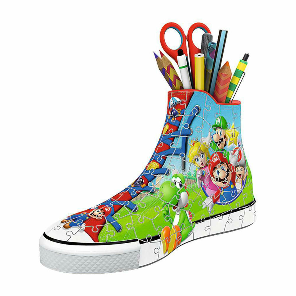 Ravensburger 3D Puzzle Sneaker - Super Mario, three-dimensional puzzle, 108 pieces, 11267