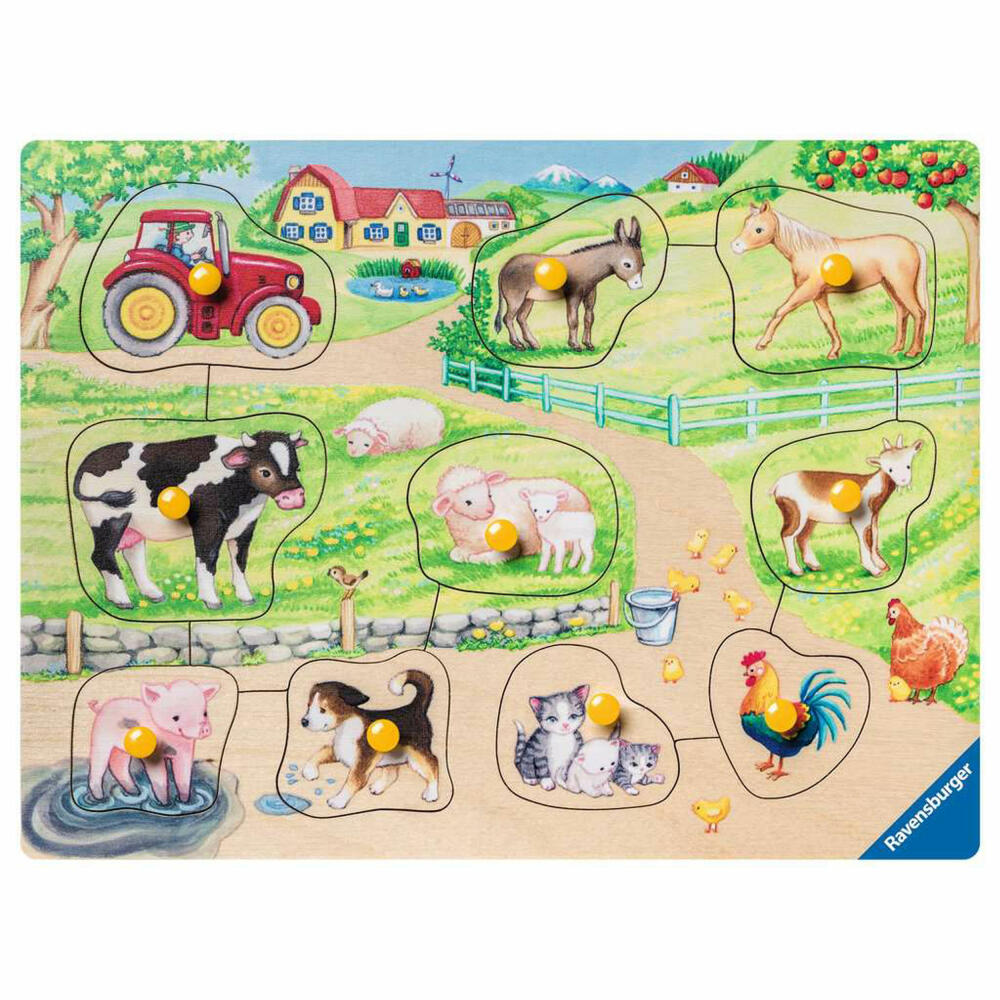 Ravensburger Kinderpuzzle Morgens auf dem Bauernhof, Puzzle, 10 Teile, 03689