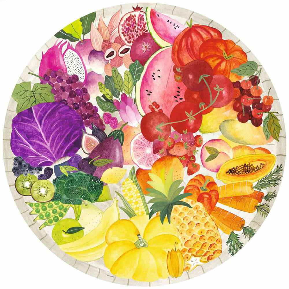 Ravensburger Puzzle Circle of Colors - Fruits & Vegetables, adult puzzle, 500 pieces, 17169