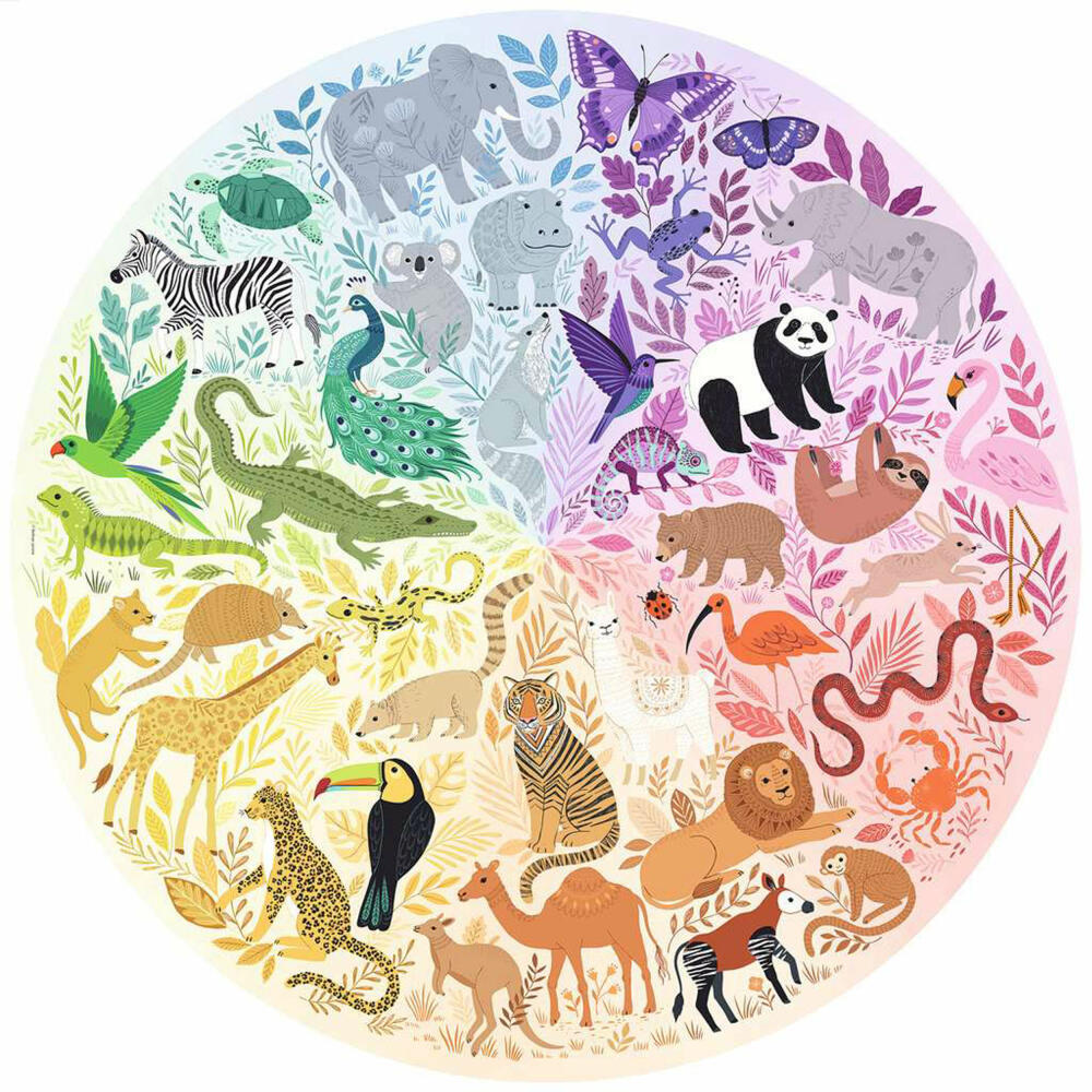 Ravensburger Puzzle Circle of Colors - Animals, Erwachsenenpuzzle, 500 Teile, 17172