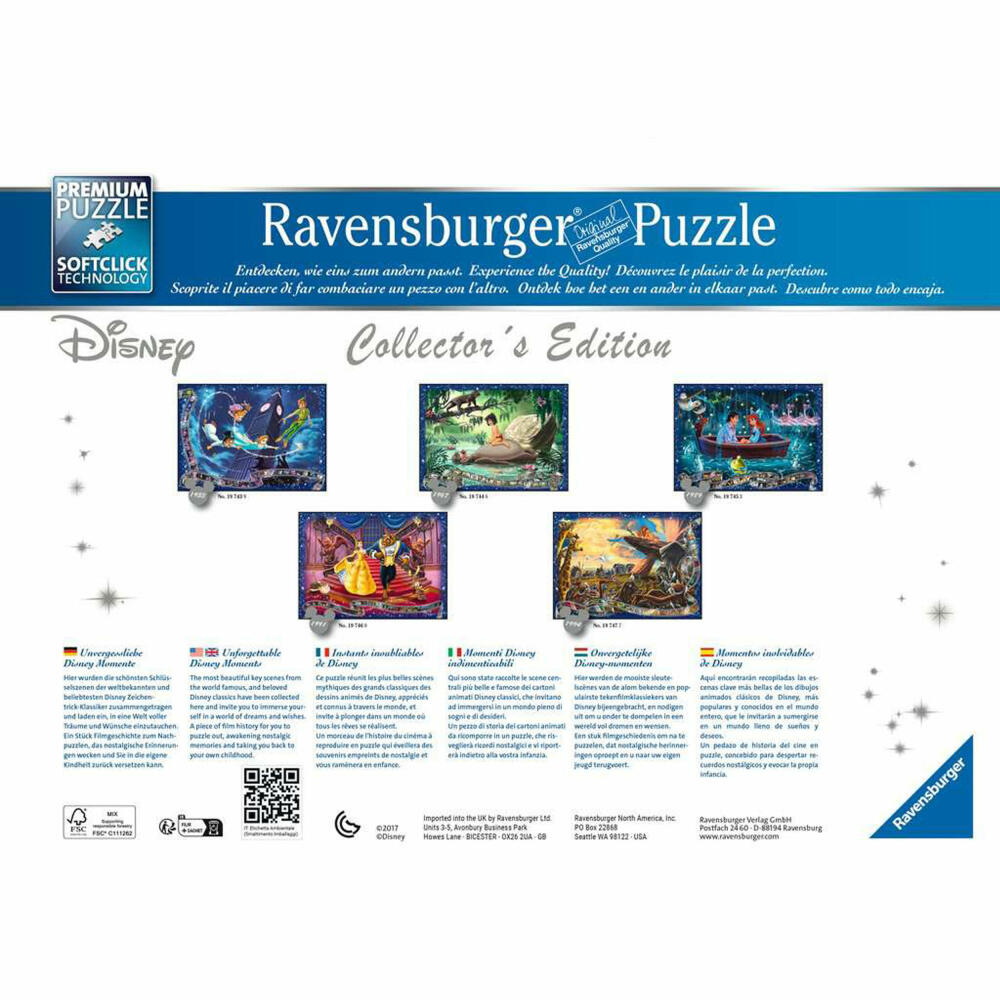 Ravensburger Puzzle Der König der Löwen, Erwachsenenpuzzle, 1000 Teile, 19747