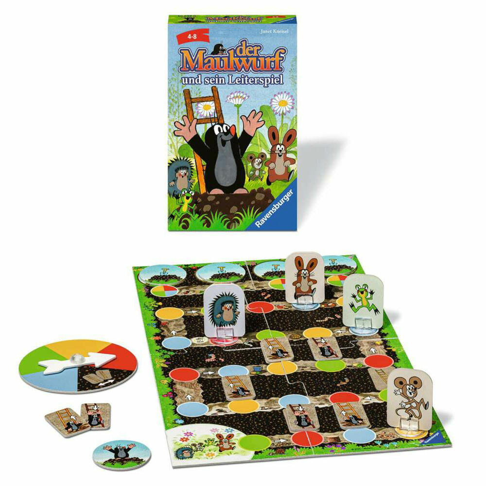 Ravensburger Reisespiel Der Maulwurf und sein Leiterspiel, für Kinder ab 4 Jahren, 20649