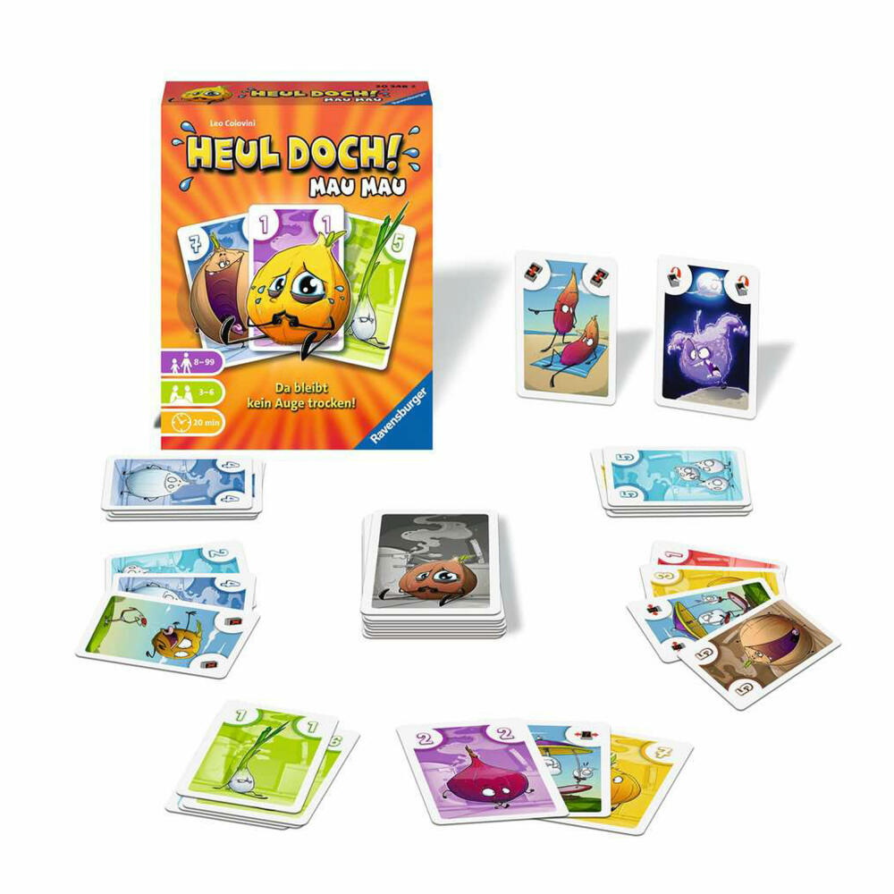 Ravensburger Kartenspiel Heul doch! Mau Mau, für Kinder ab 8 Jahren, 20348