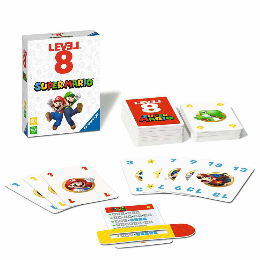 Ravensburger Kartenspiel Super Mario Level 8, für Kinder ab 8 Jahren, 27343
