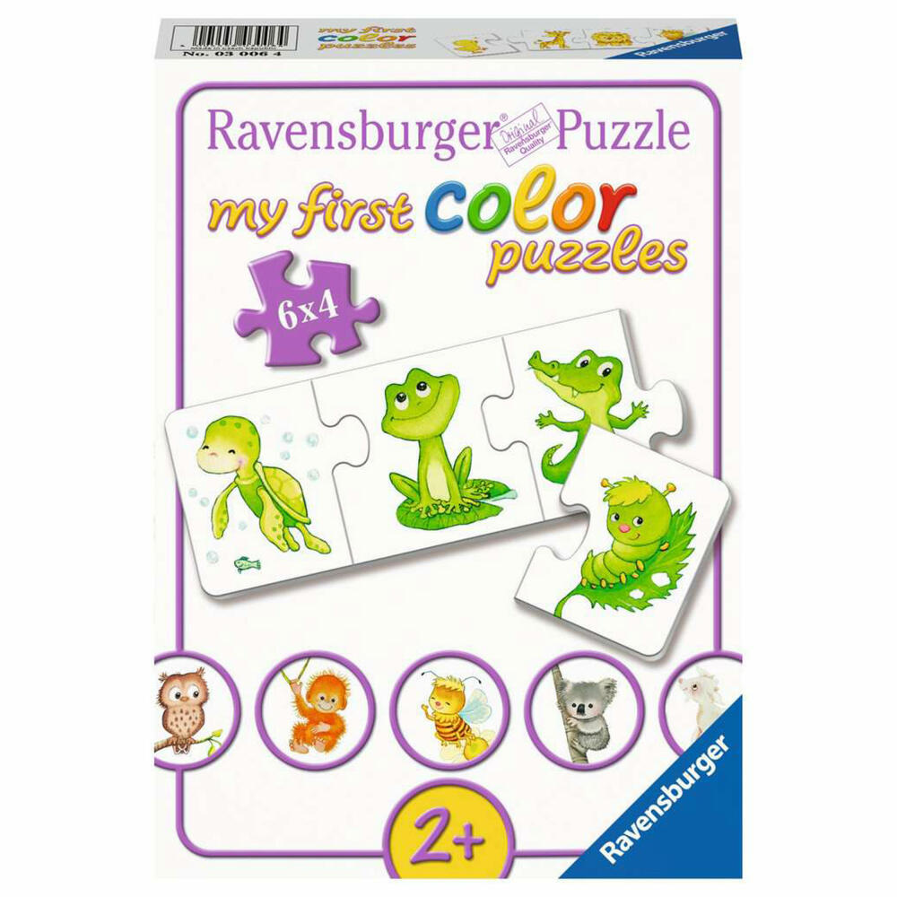 Ravensburger Kinderpuzzle Meine liebsten Tierkinder, Puzzle, 6x4 Teile, 03006