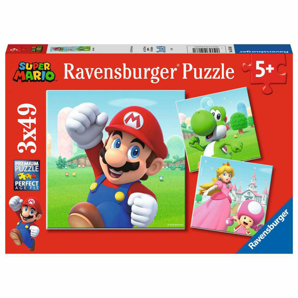 Ravensburger children's puzzle Super Mario, puzzle, 3x49 pieces, 05186