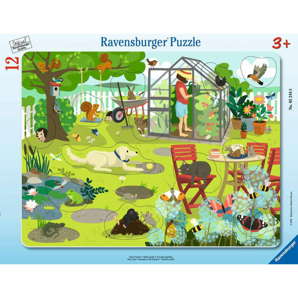 Ravensburger Children's Puzzle Our Garden, Puzzle, 12 pieces, 05244