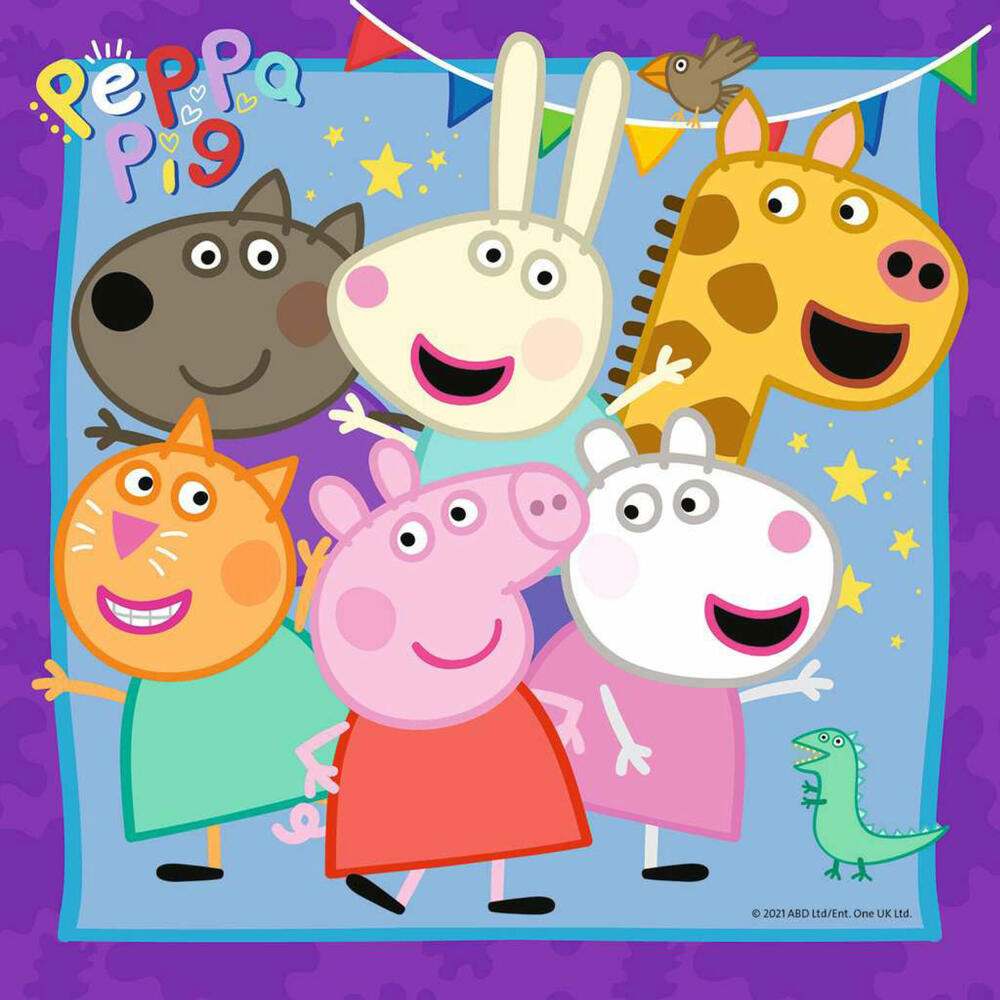 Ravensburger Kinderpuzzle Peppas Familie und Freunde, Puzzle, 3x49 Teile, 05579