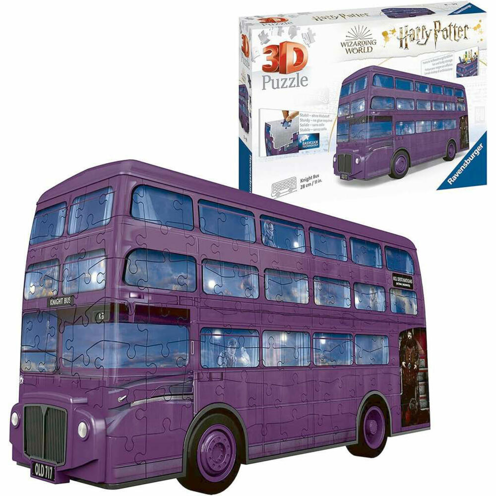 Ravensburger 3D Puzzle Harry Potter Knight Bus, three-dimensional puzzle, 216 pieces, 11158