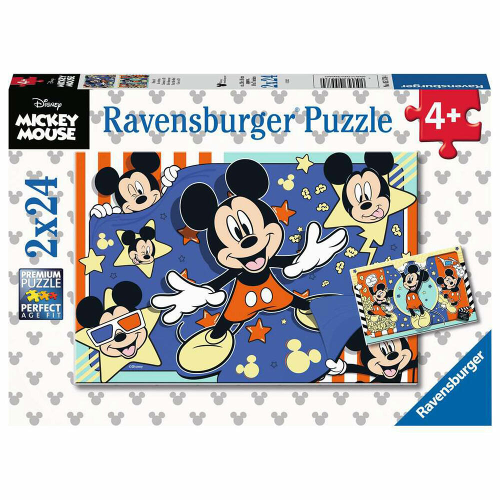 Ravensburger Kinderpuzzle Film ab!, Puzzle, 2x24 Teile, 05578