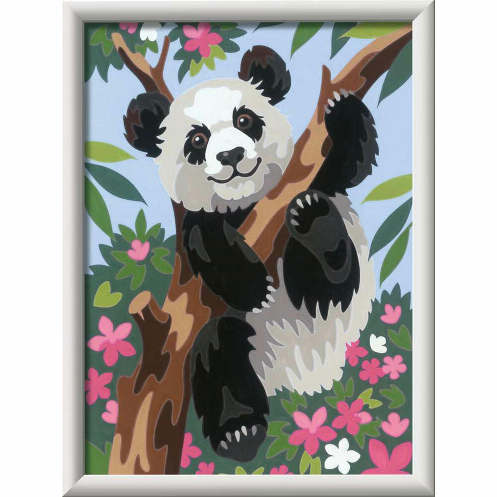 Ravensburger Malen nach Zahlen Süßer Pandabär, Mal-Set für Kinder, 20161