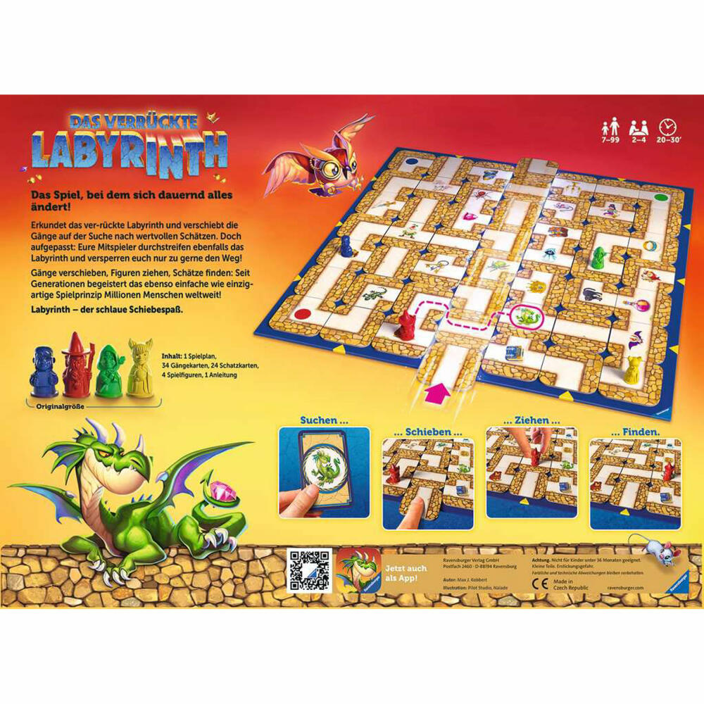 Ravensburger game The Crazy Labyrinth, for children from 7 years, 26955