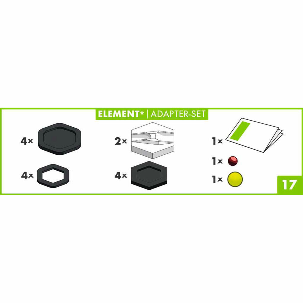 Ravensburger GraviTrax Junior Extension Adapter-Set, Erweiterung, Kugelbahnsystem, Kugelbahn, Zubehör, 27532