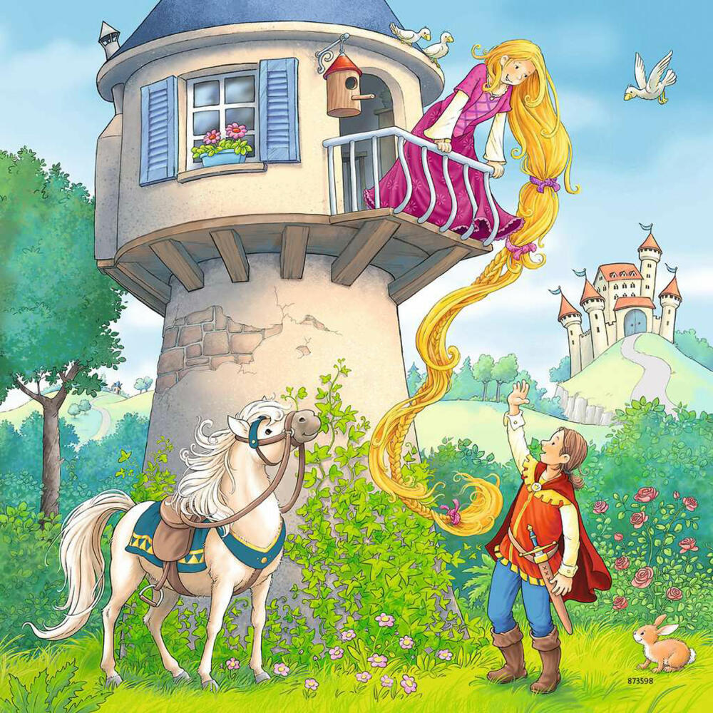 Ravensburger Kinderpuzzle Rapunzel, Rotkäppchen & der Froschkönig, Puzzle, 3x49 Teile, 08051