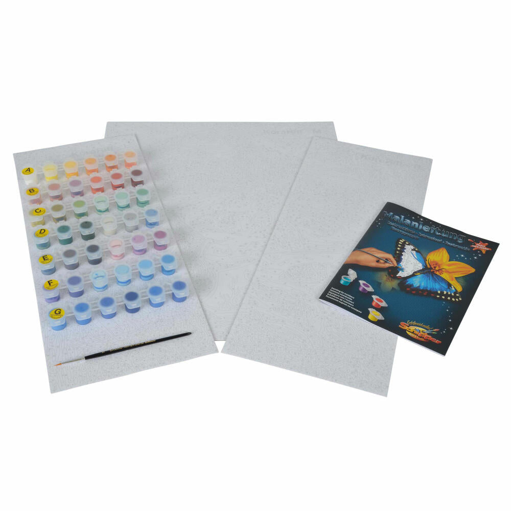 Schipper Painting by Numbers On the Coral Reef, Triptych, Triple Image, MNZ, Painting, Picture, 50 x 80 cm, 609260531