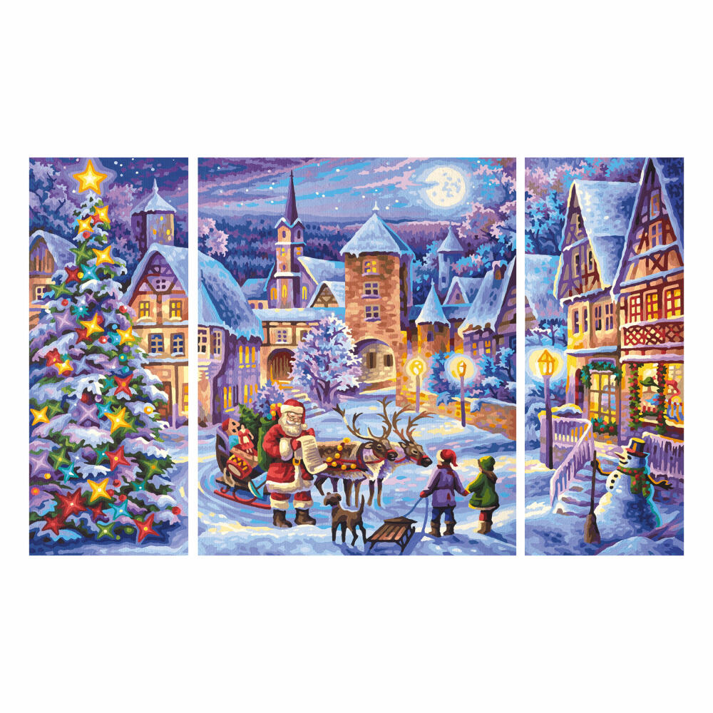 Schipper Malen nach Zahlen, Weiße Weihnacht, Triptychon, Zeichnen, Dekoration, Pappe, 41 cm, 609260730