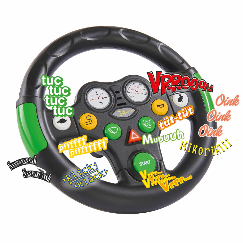 BIG Traktor Sound Wheel, Traktor Lenkrad mit Sound, Bobby Car, Zubehör, Kinder, Spielzeug, 800056488