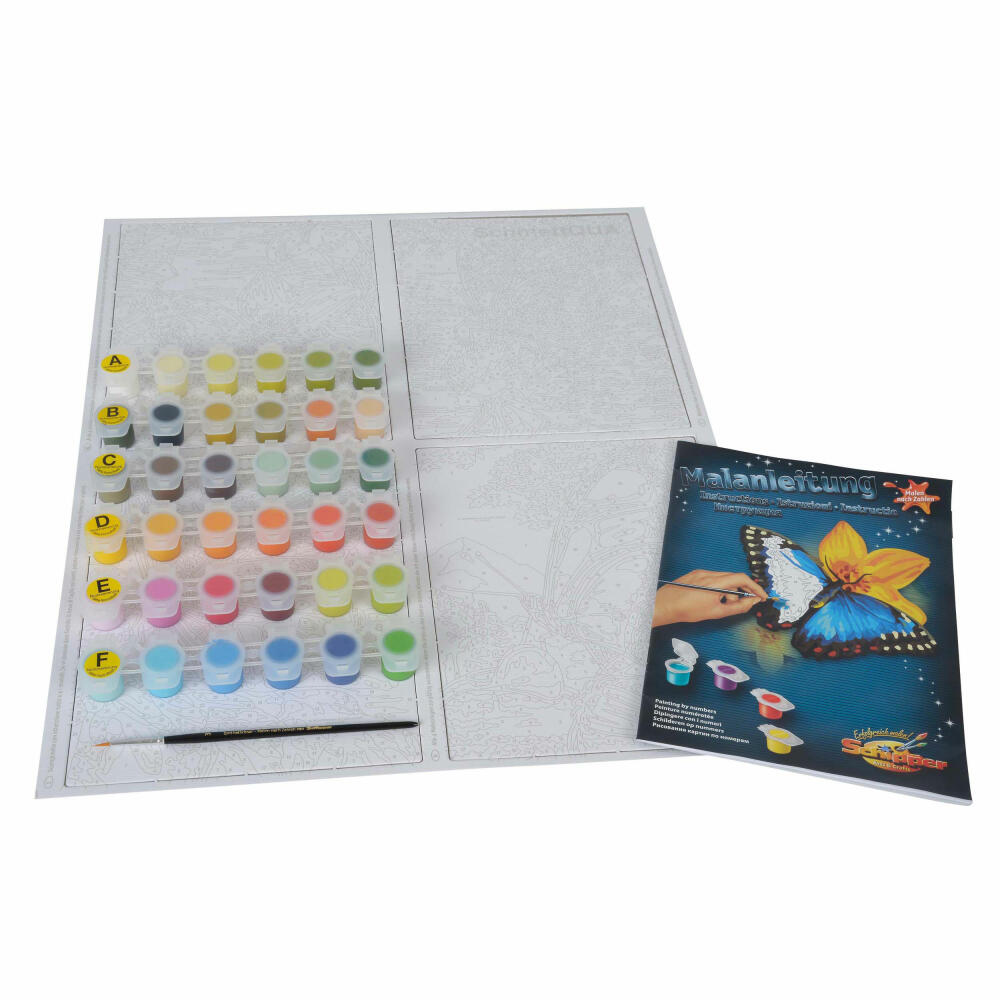 Schipper Painting by Numbers Butterflies, Quattro, MNZ, Pictures, Paintings, 18 x 24 cm, 4 pieces, 609340628