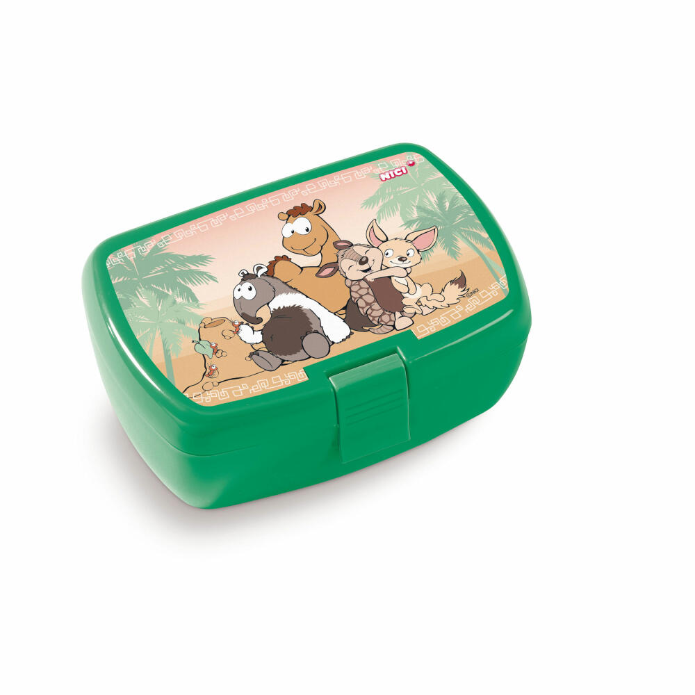 NICI Brotdose Wüstentiere, Gürteltier, Ameisenbär und Wüstenfuchs, Lunchbox, Kunststoff, Bunt, 45456