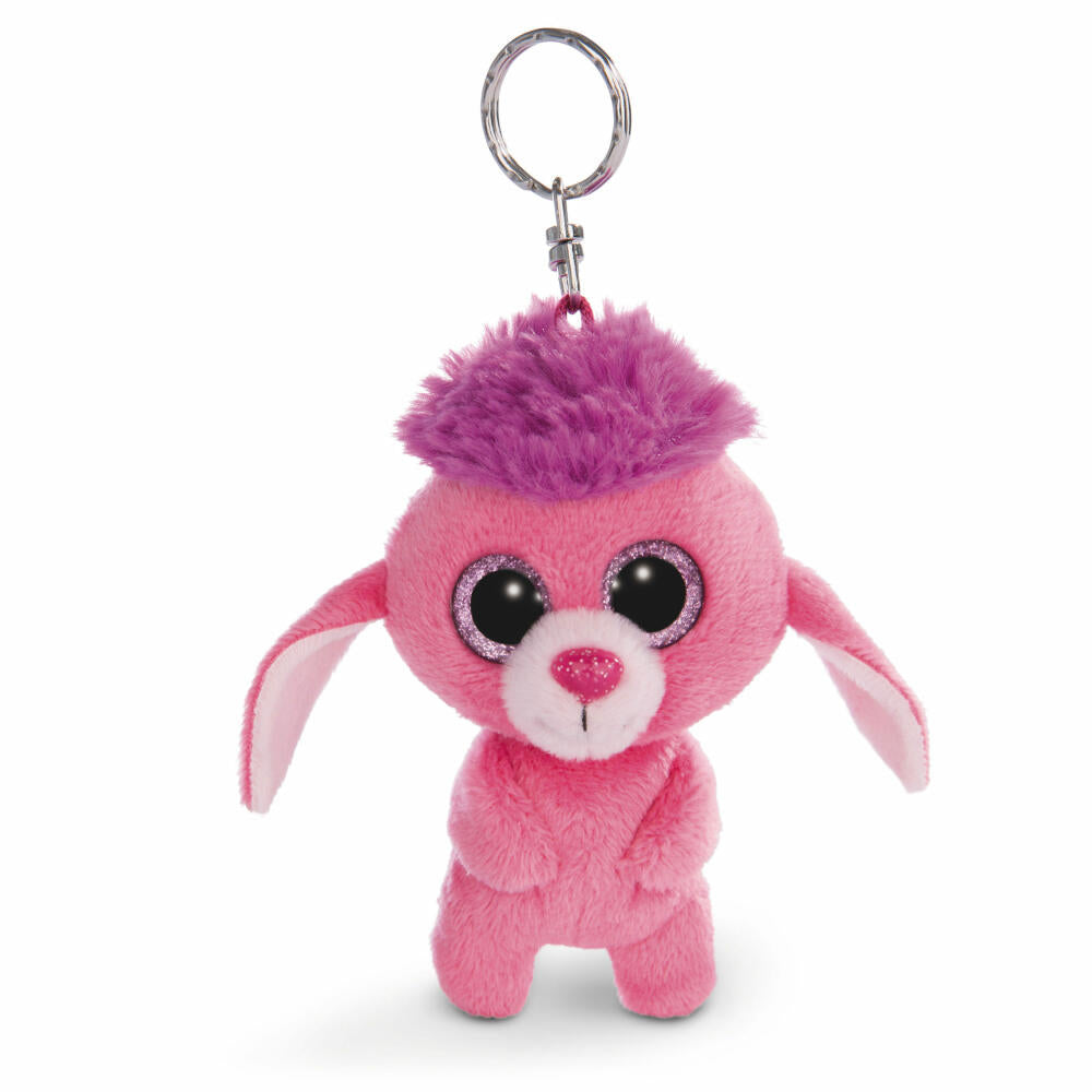 NICI Glubschis Keyring Poodle Mookie, Dangling, Plush, Polyester, Pink, 9 cm, 45549