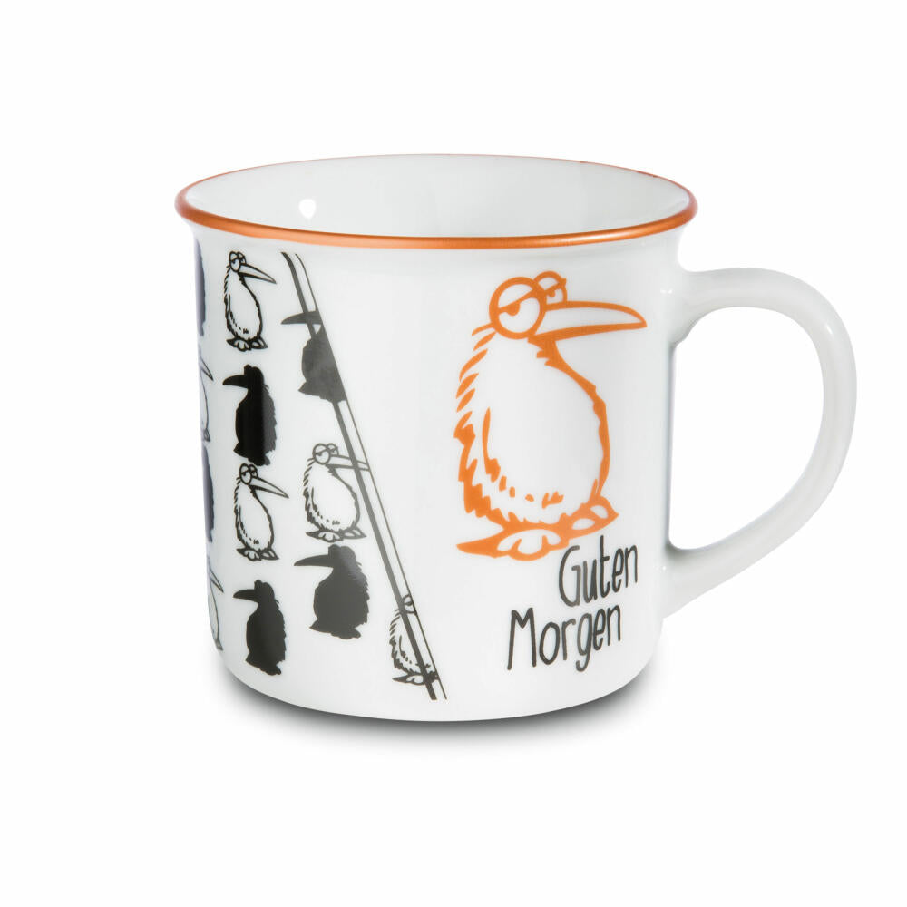 NICI Tasse Guten Morgen, Metallic, Vogel, Kaffeetasse, Becher, Porzellan, Bunt, 45027