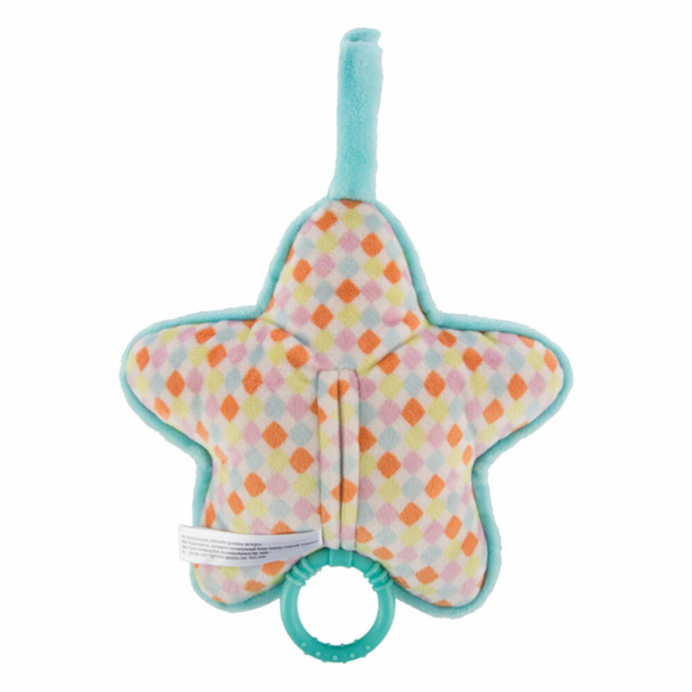 NICI My First NICI Spieluhr Stern, Esel Muli, Spiel Uhr, Babyzubehör, Kinderspieluhr, Blau, 20 cm, 42360