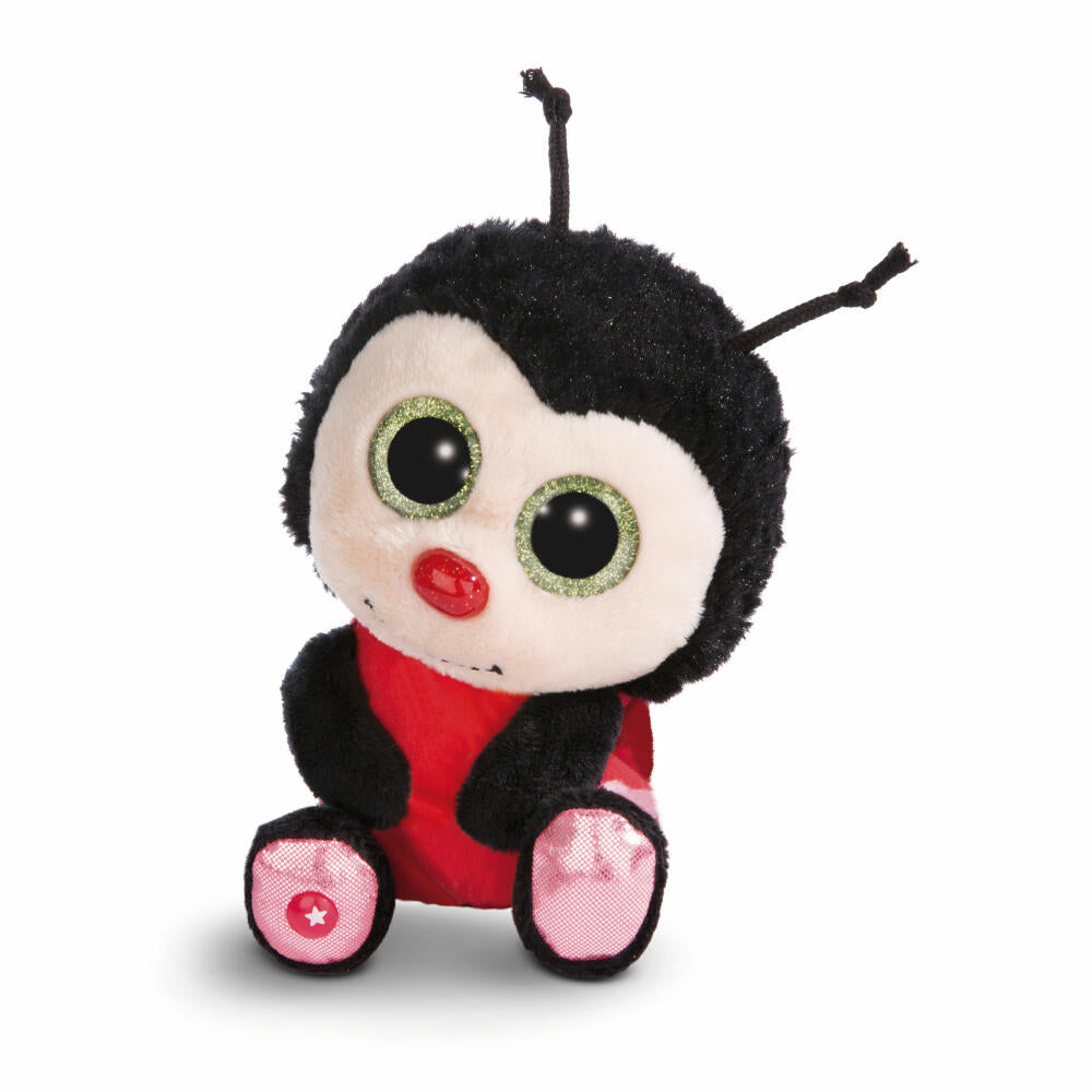 NICI Glubschis plush toy ladybug Lily May, dangling, plush, polyester, black, 15 cm, 45559