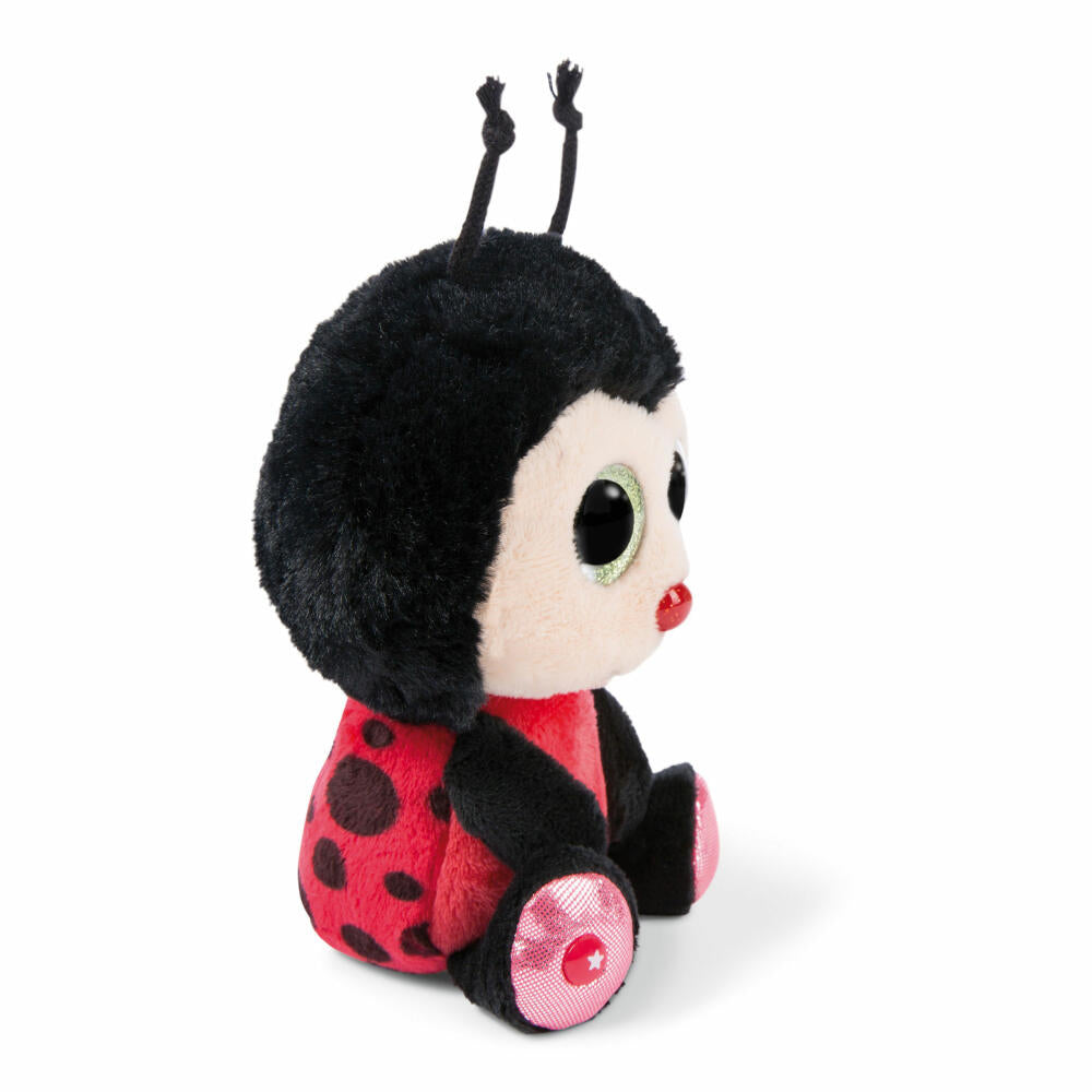 NICI Glubschis plush toy ladybug Lily May, dangling, plush, polyester, black, 15 cm, 45559