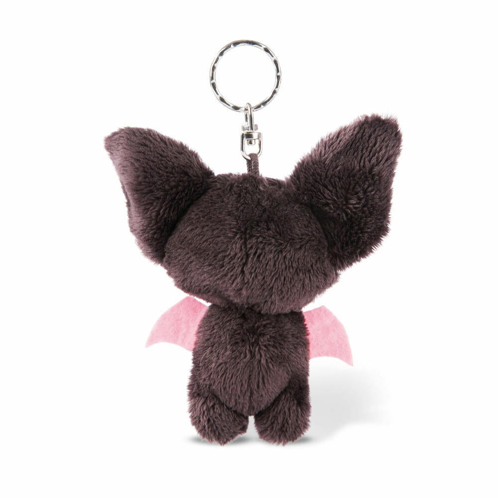 NICI Glubschis Schlüsselanhänger Fledermaus Baako, Schlenker, Plüsch, Polyester, Grau, 9 cm, 45540