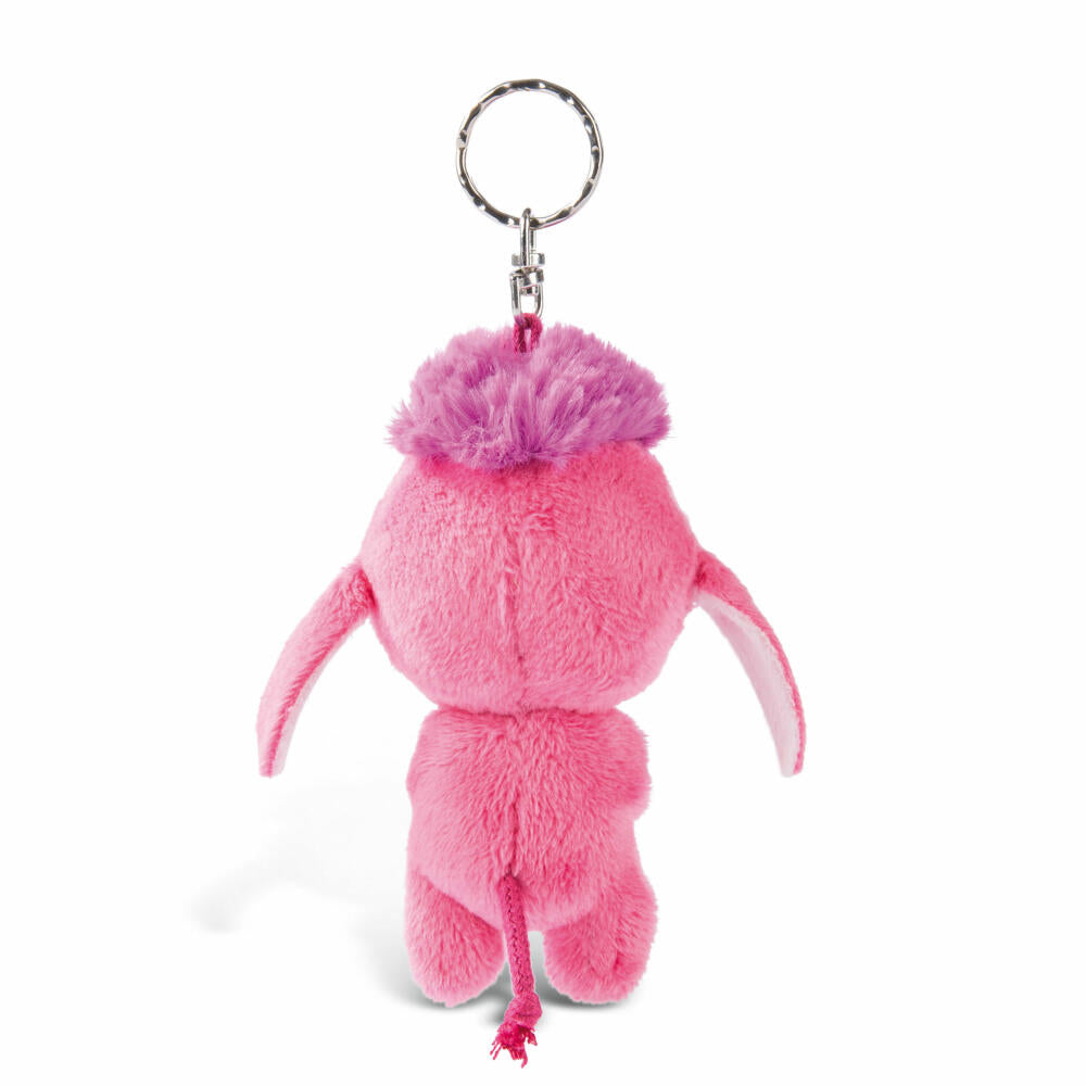 NICI Glubschis Keyring Poodle Mookie, Dangling, Plush, Polyester, Pink, 9 cm, 45549
