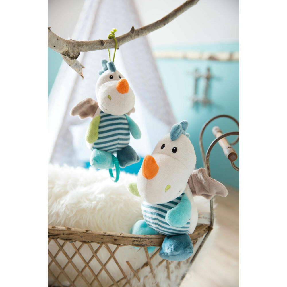 NICI Music Box Dragon Dragilu, Baby Toy, Lullaby, Plush, Polyester, Blue, 18 cm, 43708