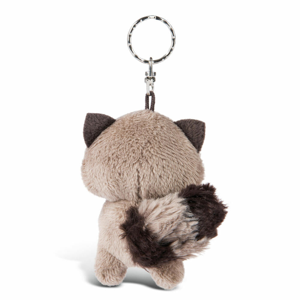 NICI Glubschis keyring raccoon Clooney, dangling, plush, polyester, grey, 9 cm, 45550