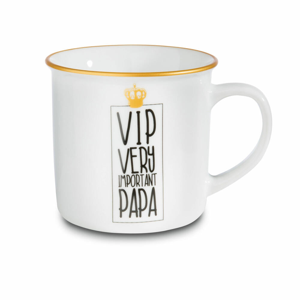 NICI Tasse VIP Very important Papa, Metallic, Kaffeetasse, Becher, Porzellan, Bunt, 45035