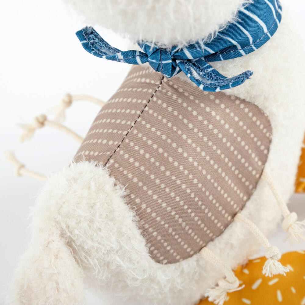 sigikid Patchwork Sweety Lama Yellow, Kuscheltier, Plüschtier, Schmusetier, Polyester, 29 cm, 43239