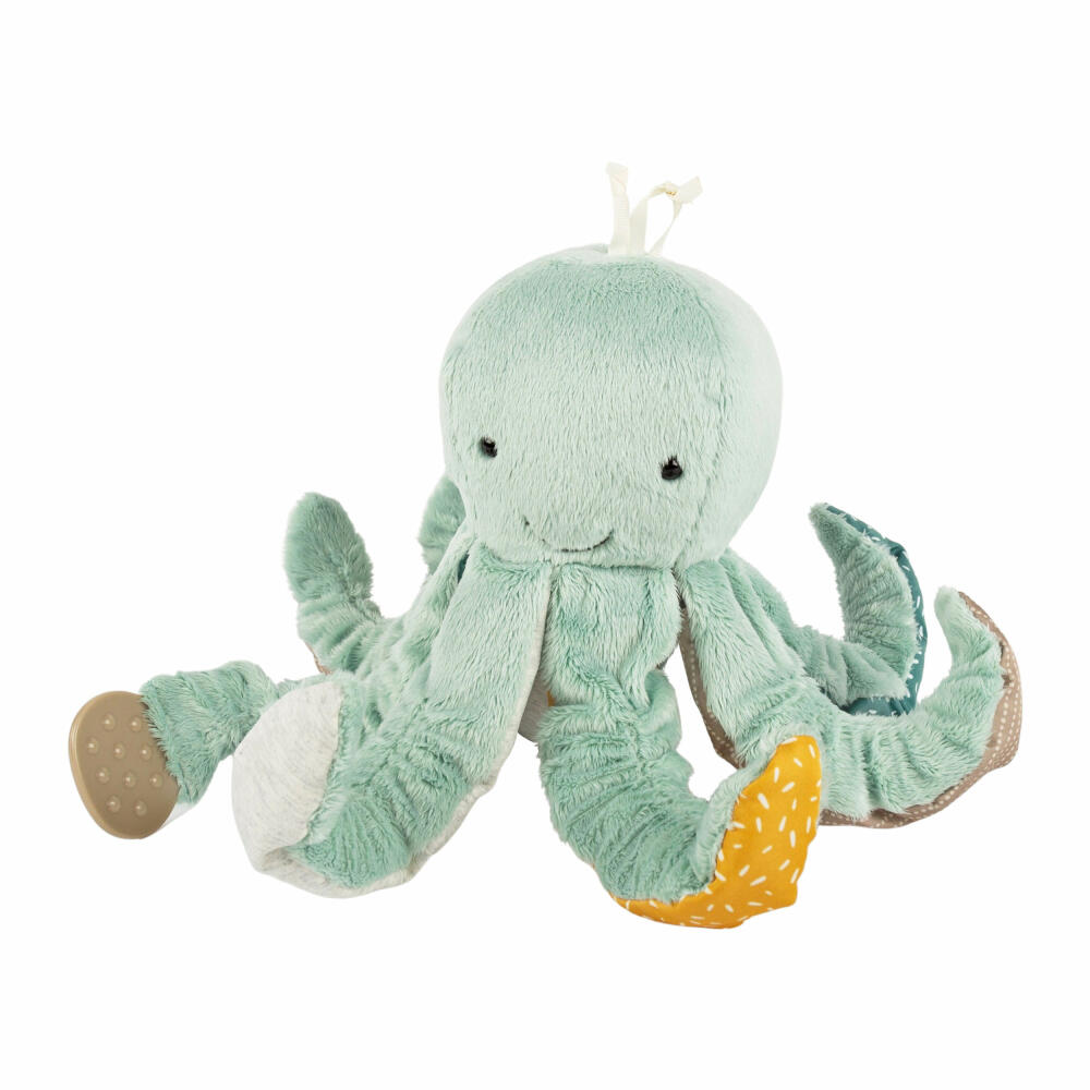 sigikid PlayQ Aktiv-Krake Yellow, Kuscheltier, Babyspielzeug, Greifspielzeug, Spielzeug, Polyester, 43172