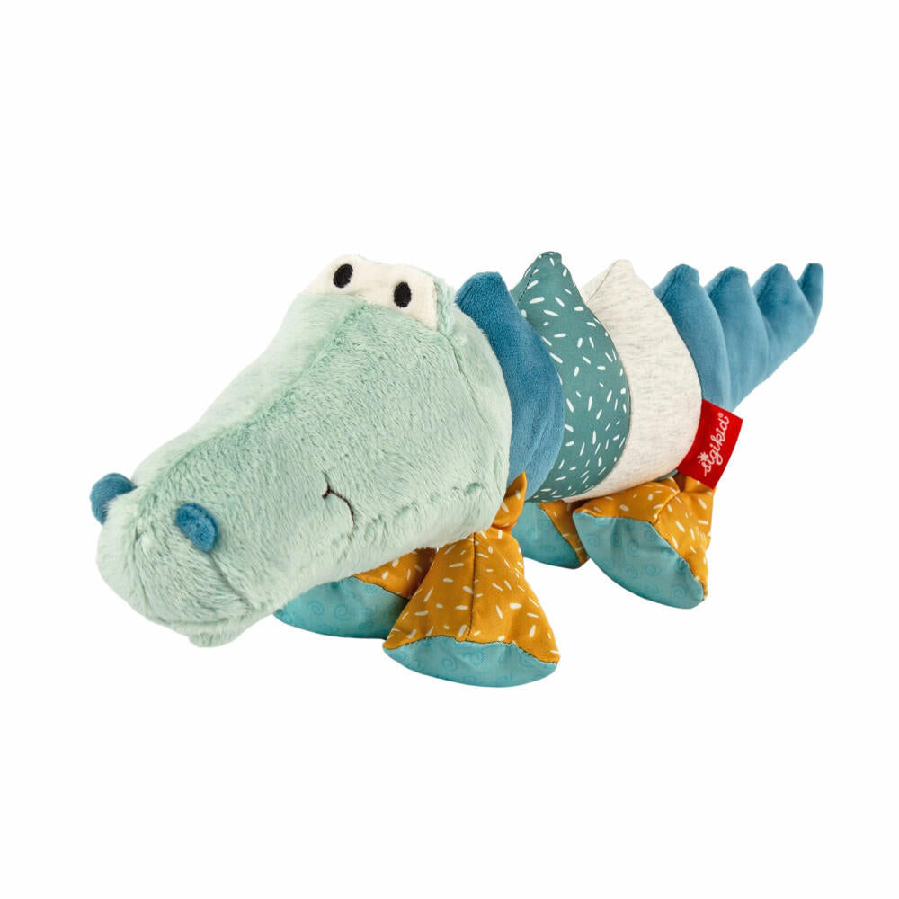 sigikid Patchwork Sweety Krokodil Yellow, Kuscheltier, Plüschtier, Schmusetier, Polyester, 43 cm, 43234
