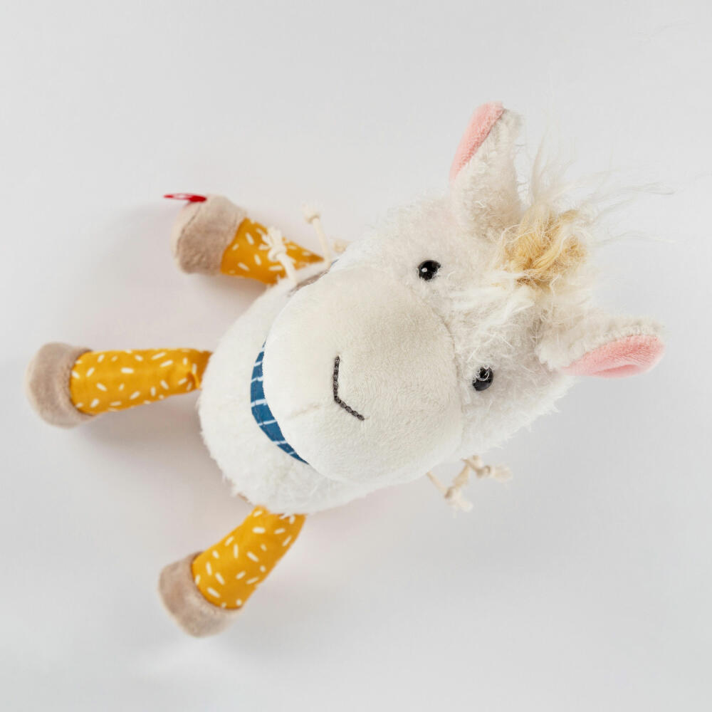 sigikid Patchwork Sweety Lama Yellow, Kuscheltier, Plüschtier, Schmusetier, Polyester, 29 cm, 43239