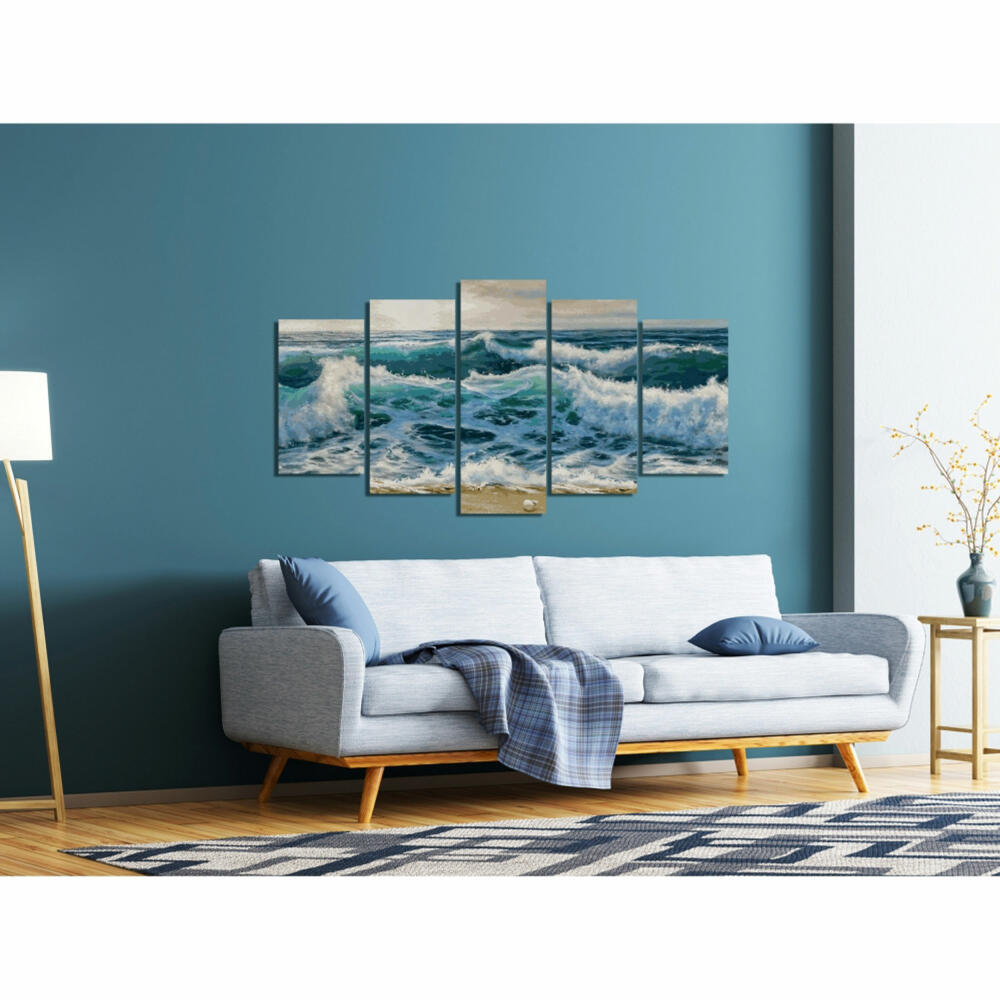 Schipper Painting by Numbers Stormy Sea, Master Class Polyptych, Painting Template, Wall Picture, 132 x 72 cm, 609450865