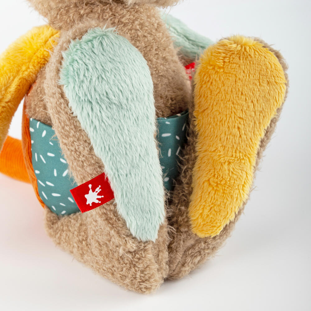 sigikid Patchwork Sweety Känguru Yellow, Kuscheltier, Plüschtier, Schmusetier, Polyester, 29 cm, 43231